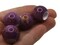 10 20mm Large Hole Macrame Purple and Brown Spatter Paint Round Plastic Beads